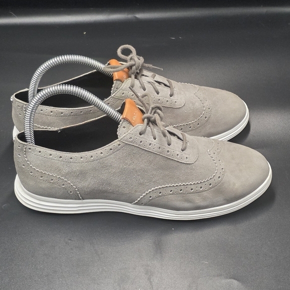 Cole Haan Gray Suede Women's Loafers - Picture 1 of 12